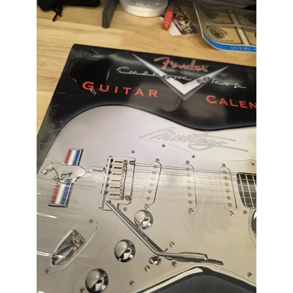 2002 Fender Custom Shop Guitar Calendar SEALED 12x12in
